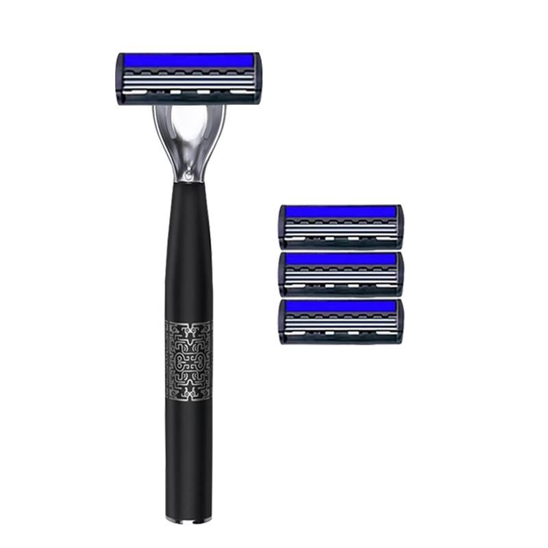 3-слойный мешочек для бритвыПремиальная безопасная бритва из нержавеющей стали со сменными лезвиями - Гладкое и комфортное бритье для мужчин и женщин
3-слойный мешочек для бритвыПремиальная безопасная бритва из нержавеющей стали со сменными лезвиями - Гладкое и комфортное бритье для мужчин и женщин