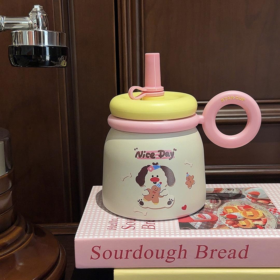 Adorable Cartoon Thermos Cup with Straw - Perfect for Girls Tea & Office Use 700ml
Adorable Cartoon Thermos Cup with Straw - Perfect for Girls Tea & Office Use 700ml