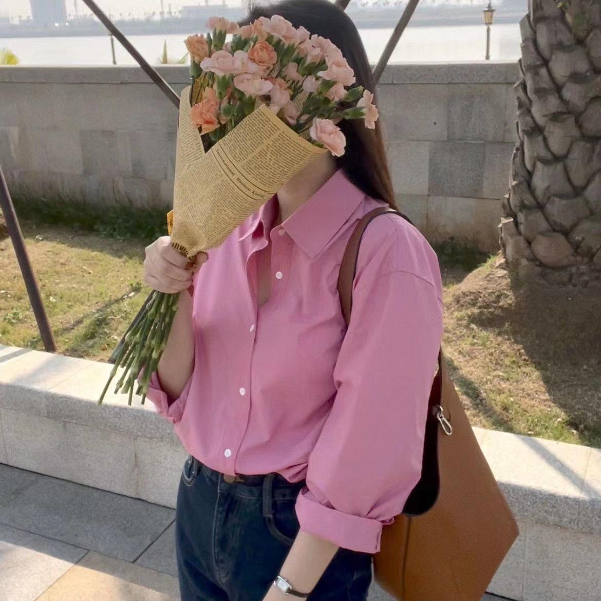 Women s Anti-Pilling Pure Cotton Pink Shirt: Loose Korean Style Spring Top XL (for 62.5-70 kg)
Women s Anti-Pilling Pure Cotton Pink Shirt: Loose Korean Style Spring Top XL (for 62.5-70 kg)