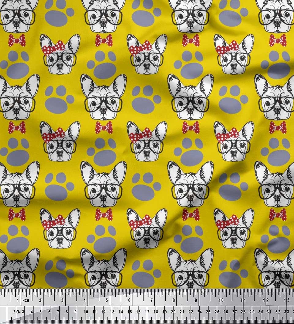 Японська креп-атласна тканина Soimoi, специфікації та тканина з принтом на морді собаки бостонського тер’єра на метр 42 дюйма 42 Inch Wide - Poly Crepe жовтий
Японська креп-атласна тканина Soimoi, специфікації та тканина з принтом на морді собаки бостонського тер’єра на метр 42 дюйма 42 Inch Wide - Poly Crepe жовтий