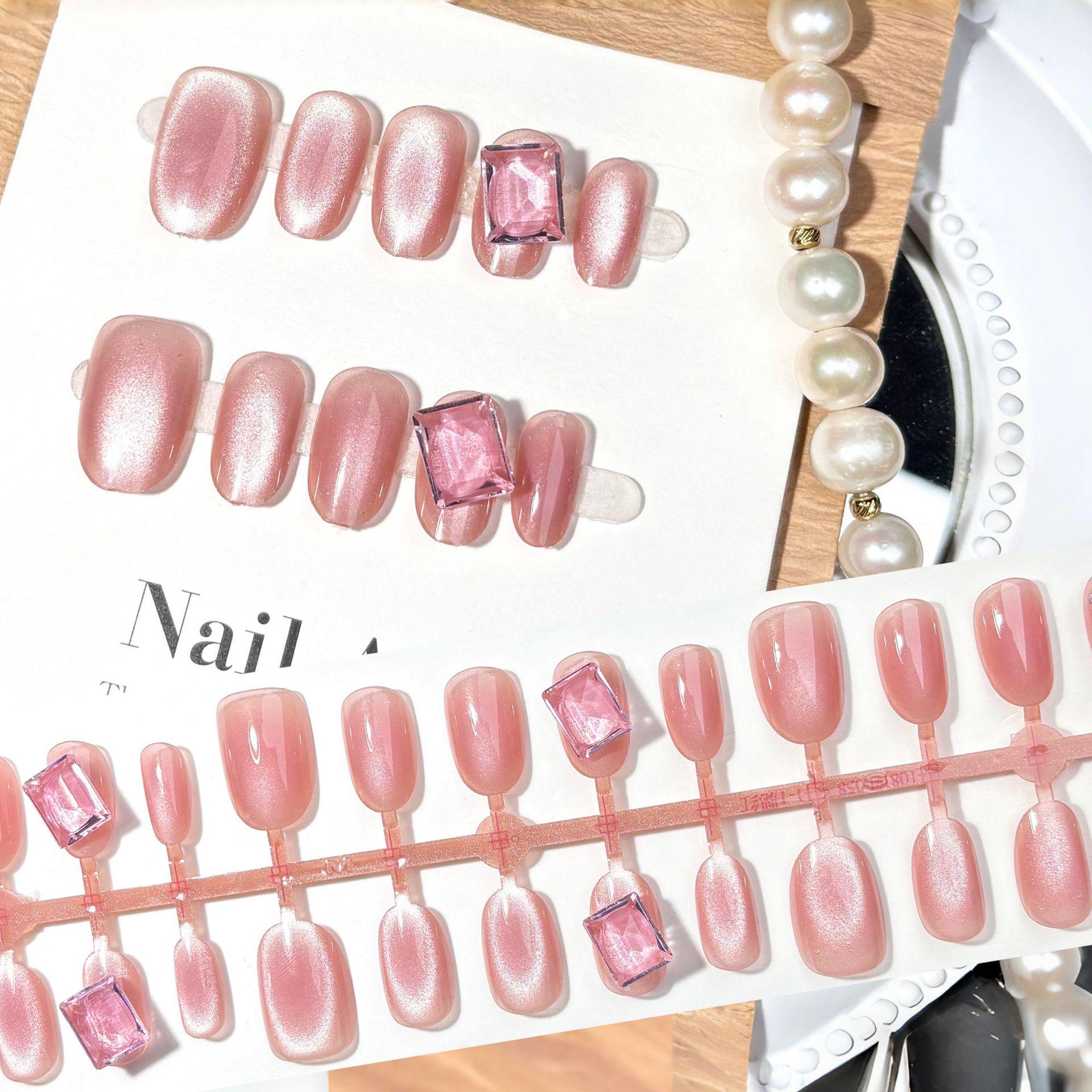 Pink Blush Cat Eye Gradient Nail Art Patches - 30 Wearable Short Sugar Cube Diamond 3D Nails
Pink Blush Cat Eye Gradient Nail Art Patches - 30 Wearable Short Sugar Cube Diamond 3D Nails