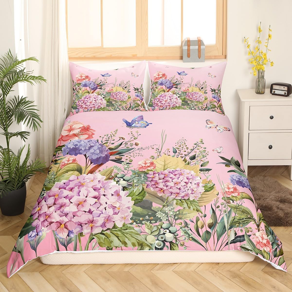 Vintage Floral Duvet Cover Queen King Size Queen Blue Hydrangea Quilt Cover For Girls Room Decoration 3 Pcs With 2 Pillowcases EU Single(135x200cm)
Vintage Floral Duvet Cover Queen King Size Queen Blue Hydrangea Quilt Cover For Girls Room Decoration 3 Pcs With 2 Pillowcases EU Single(135x200cm)