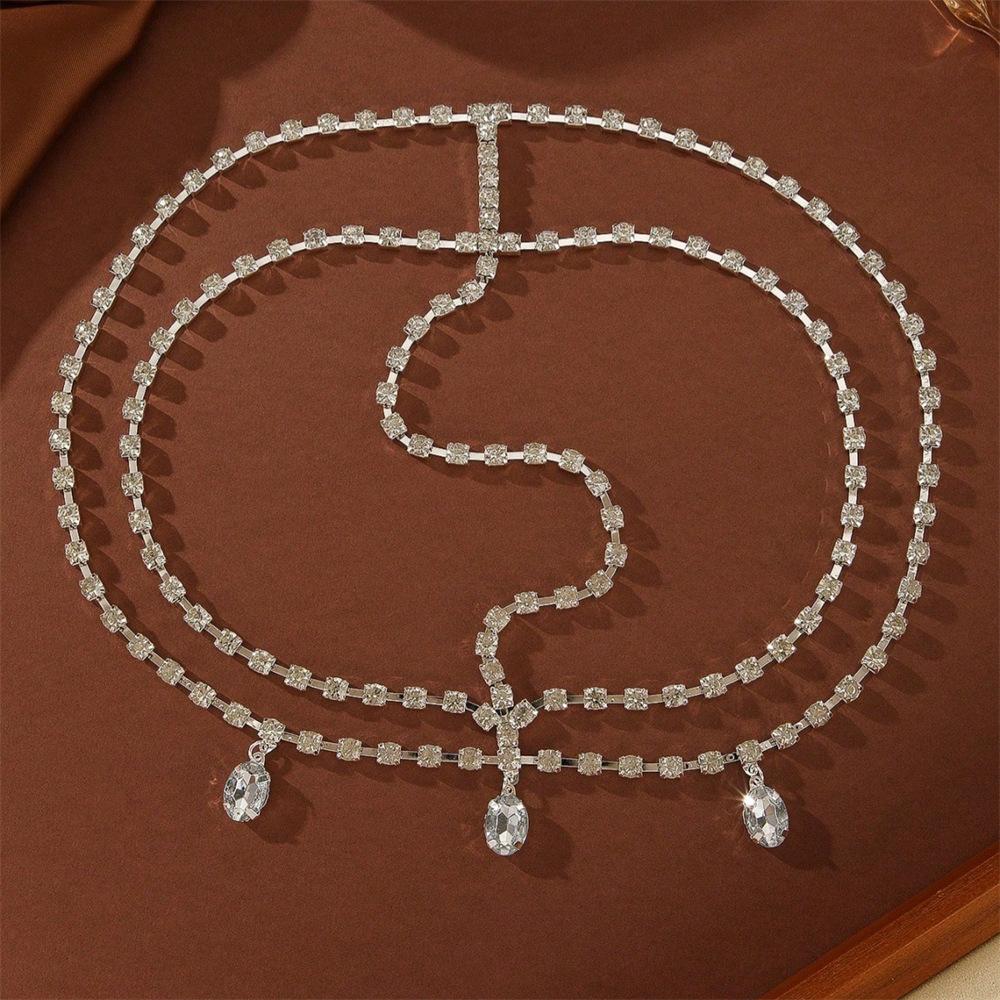 Headgear European And American Trends Fashion Sparkling Crystal Rhinestone Fringed Head Chain Women S Bridal Wedding Accessories срібний
Headgear European And American Trends Fashion Sparkling Crystal Rhinestone Fringed Head Chain Women S Bridal Wedding Accessories срібний