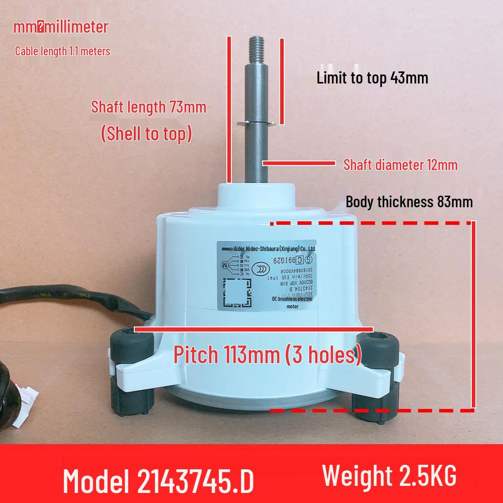 Hisense Air Conditioner Outdoor Unit Motor, Model SIC-76FX-F181-1, Five-Wire DC, Positive Rotation 2143745.D
Hisense Air Conditioner Outdoor Unit Motor, Model SIC-76FX-F181-1, Five-Wire DC, Positive Rotation 2143745.D