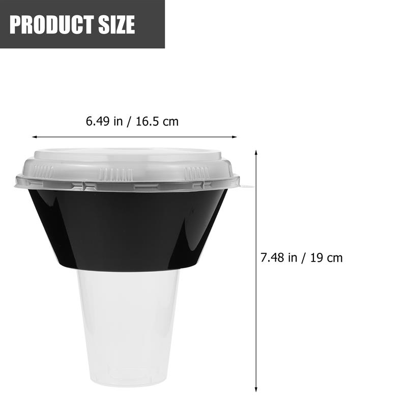 5 наборов креативных стаканчиков для закусок и напитков, пластиковая миска для хранения картофеля фри и курицы, стаканчики для напитков, принадлежности для вечеринок чёрный
5 наборов креативных стаканчиков для закусок и напитков, пластиковая миска для хранения картофеля фри и курицы, стаканчики для напитков, принадлежности для вечеринок чёрный