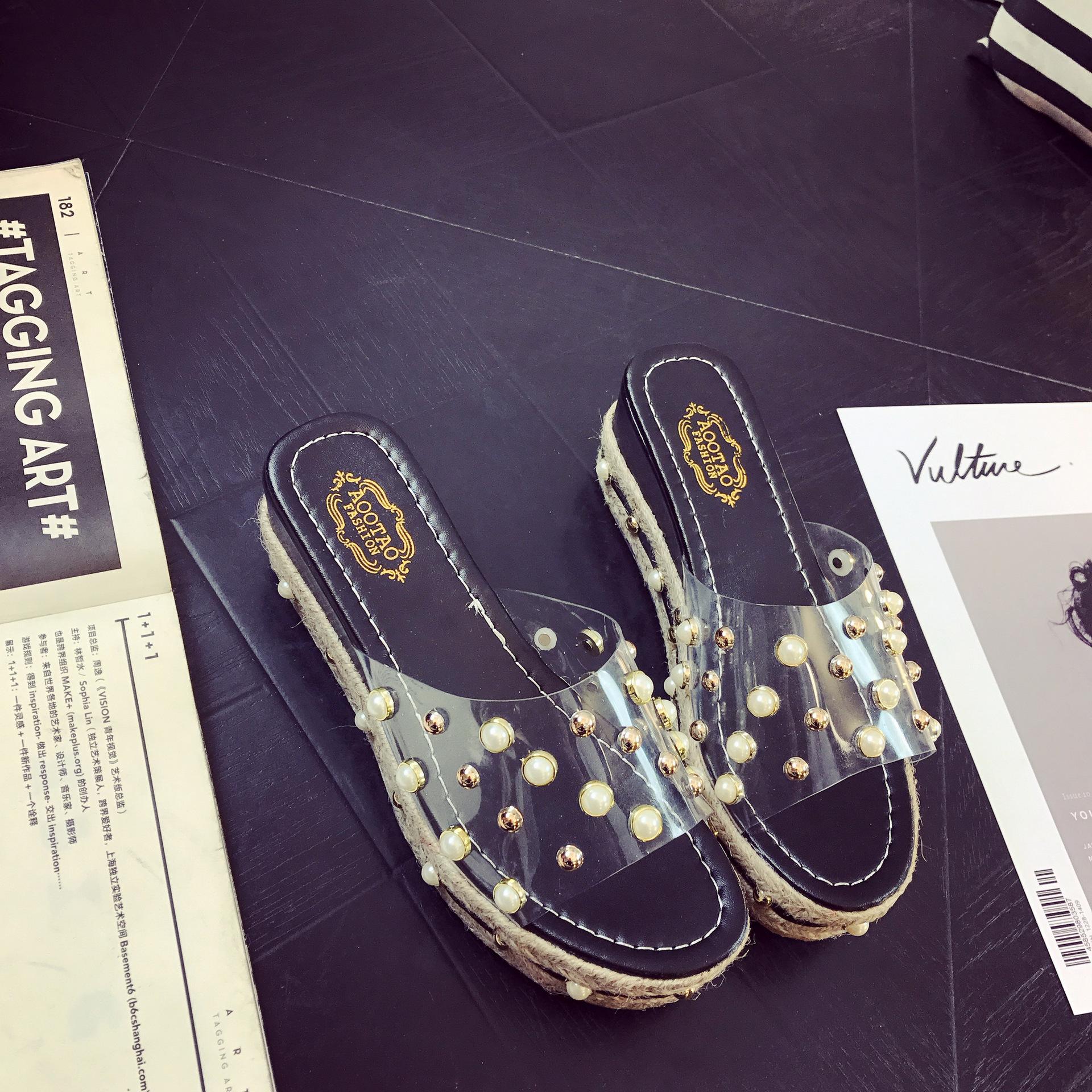 Летние новые туфли на толстой танкетке со стразами и жемчугом, односложные сандалии, женская прозрачная верхняя одежда 39
Летние новые туфли на толстой танкетке со стразами и жемчугом, односложные сандалии, женская прозрачная верхняя одежда 39