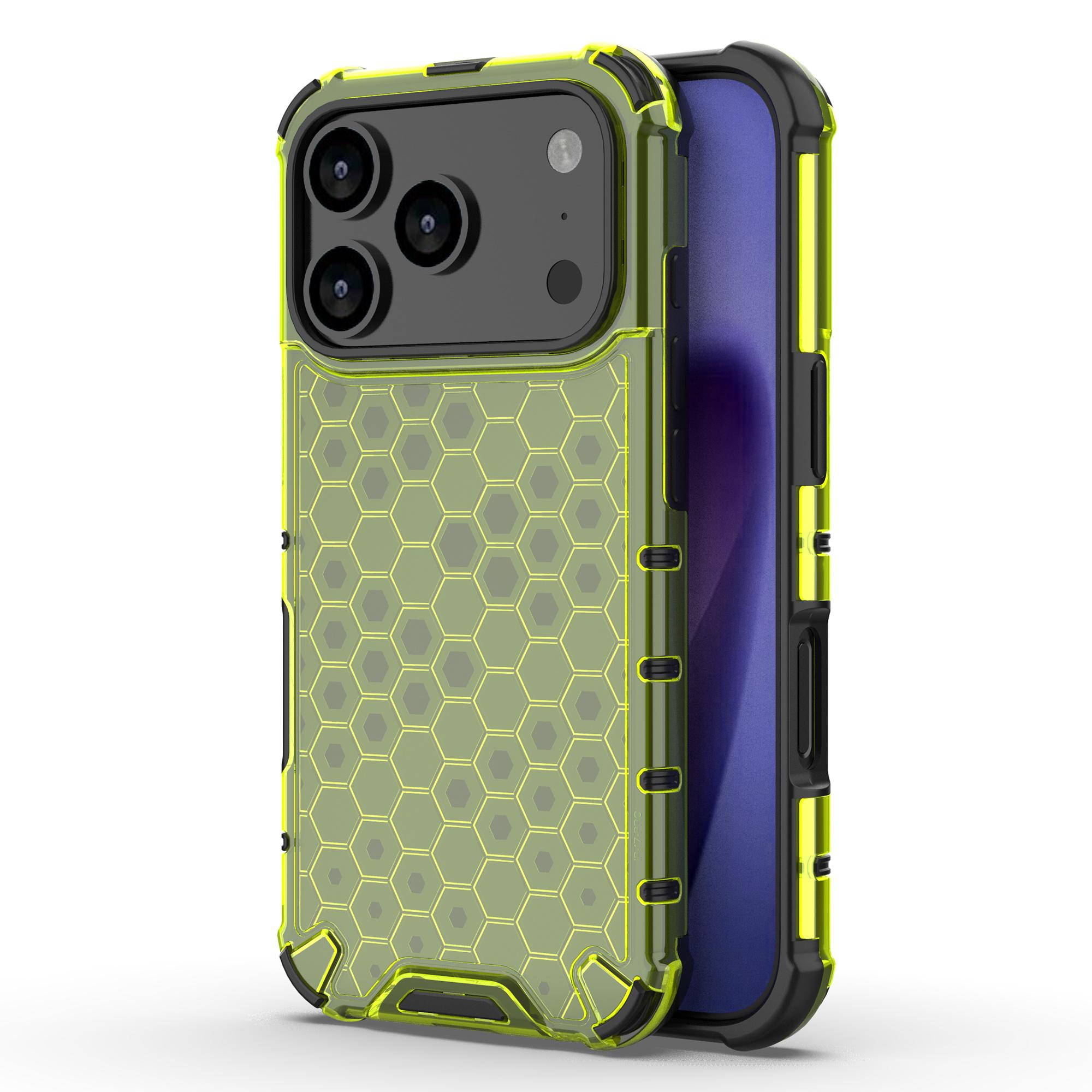 For iPhone 17 Pro Case Honeycomb Shape Shockproof PC+TPU Phone Cover Green
For iPhone 17 Pro Case Honeycomb Shape Shockproof PC+TPU Phone Cover Green