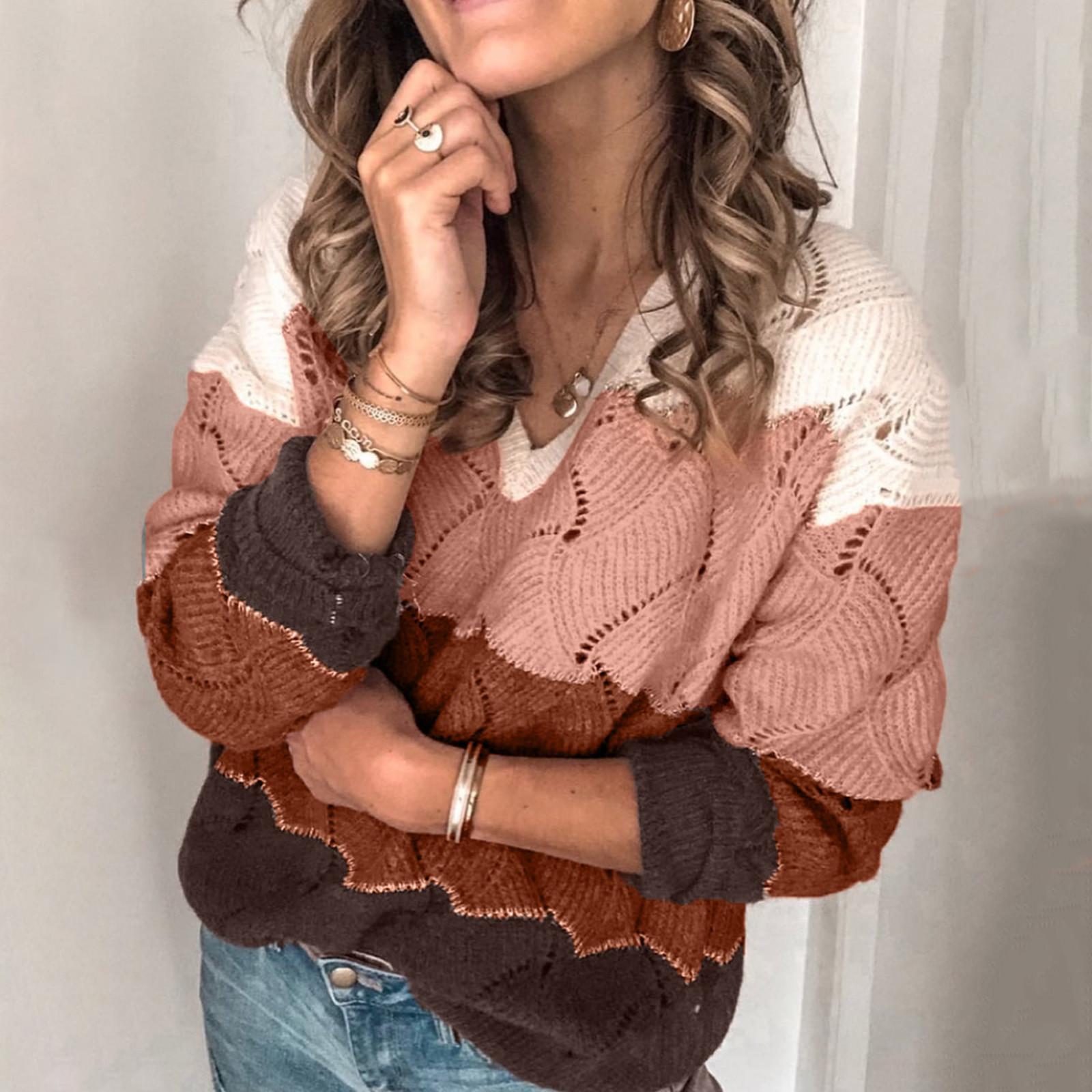 Women Knitted Sweaters V Neck Pullover Tops Lady Solid Casual Jumper Autumn Winter Female Long Sleeve
Women Knitted Sweaters V Neck Pullover Tops Lady Solid Casual Jumper Autumn Winter Female Long Sleeve