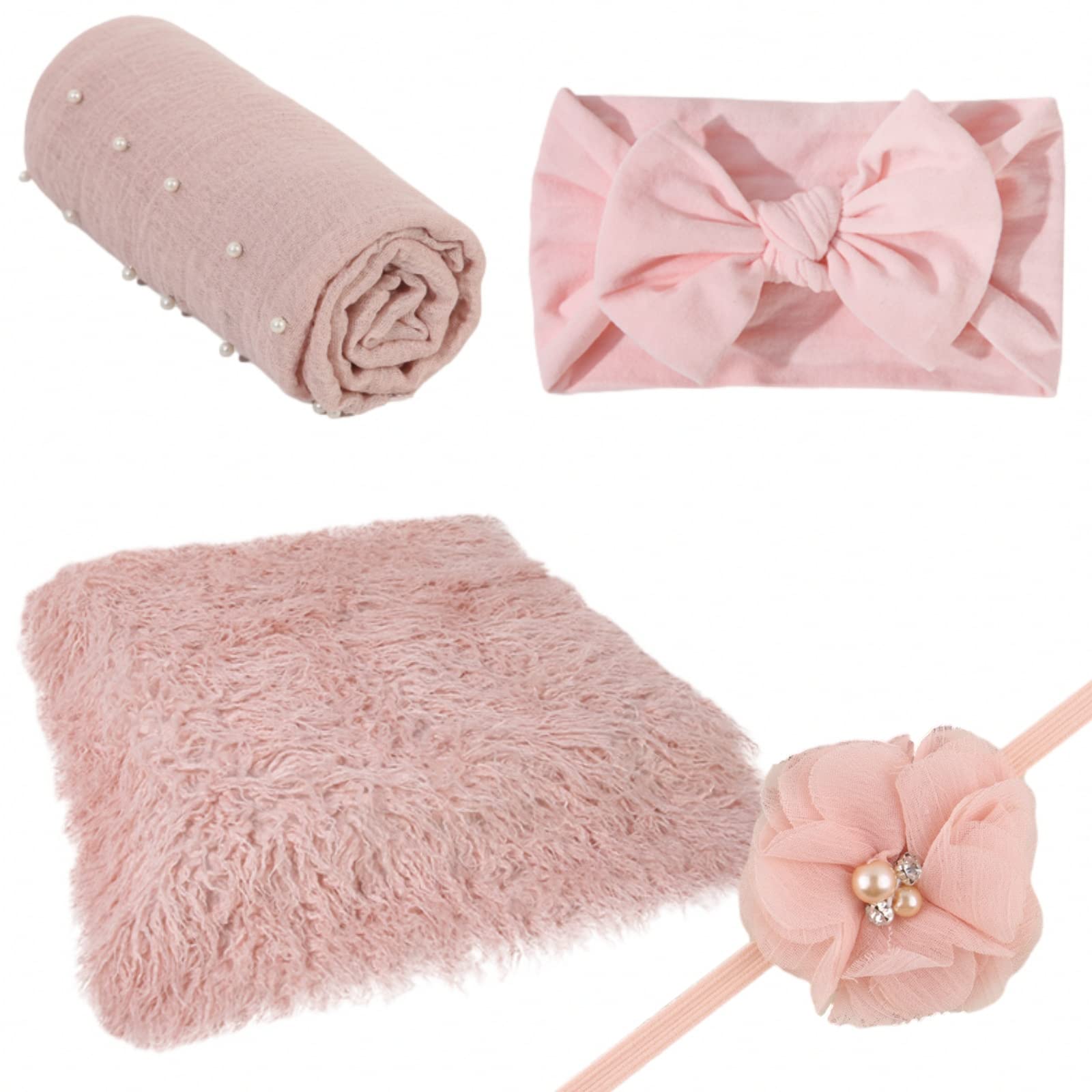 Sweet Plus Photography Newborn Baby Newborn Photo 4 Blanket, Baby, Photography, Mat, Blanket, Headband, Swaddle, Headband, Sheet, (Pink, Pieces)
Sweet Plus Photography Newborn Baby Newborn Photo 4 Blanket, Baby, Photography, Mat, Blanket, Headband, Swaddle, Headband, Sheet, (Pink, Pieces)