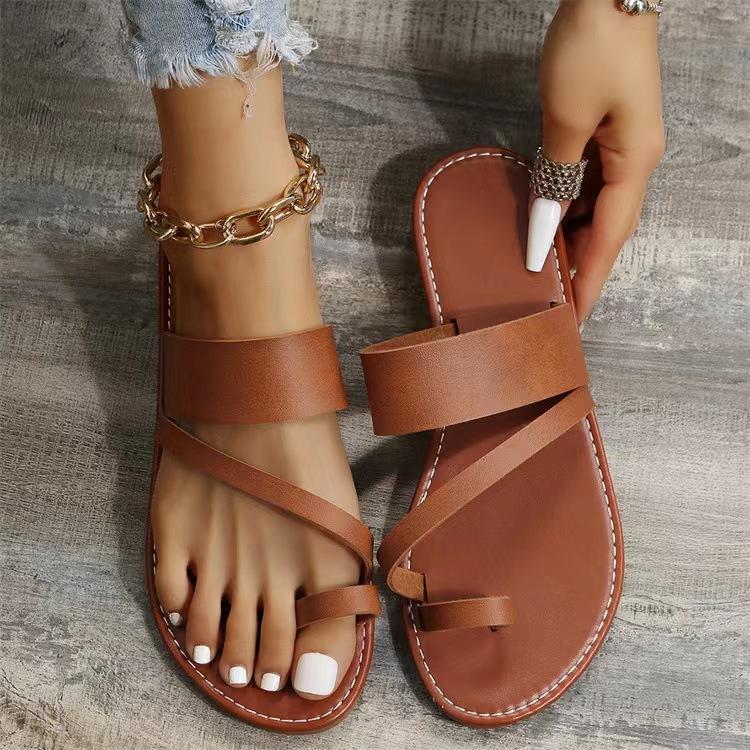 Fashion New Women Flat Shoes Minimal Round Head Clip Toe Sandals Summer Leisure Outdoor Beach Vacation Ladies Slippers 43 шоколадний
Fashion New Women Flat Shoes Minimal Round Head Clip Toe Sandals Summer Leisure Outdoor Beach Vacation Ladies Slippers 43 шоколадний