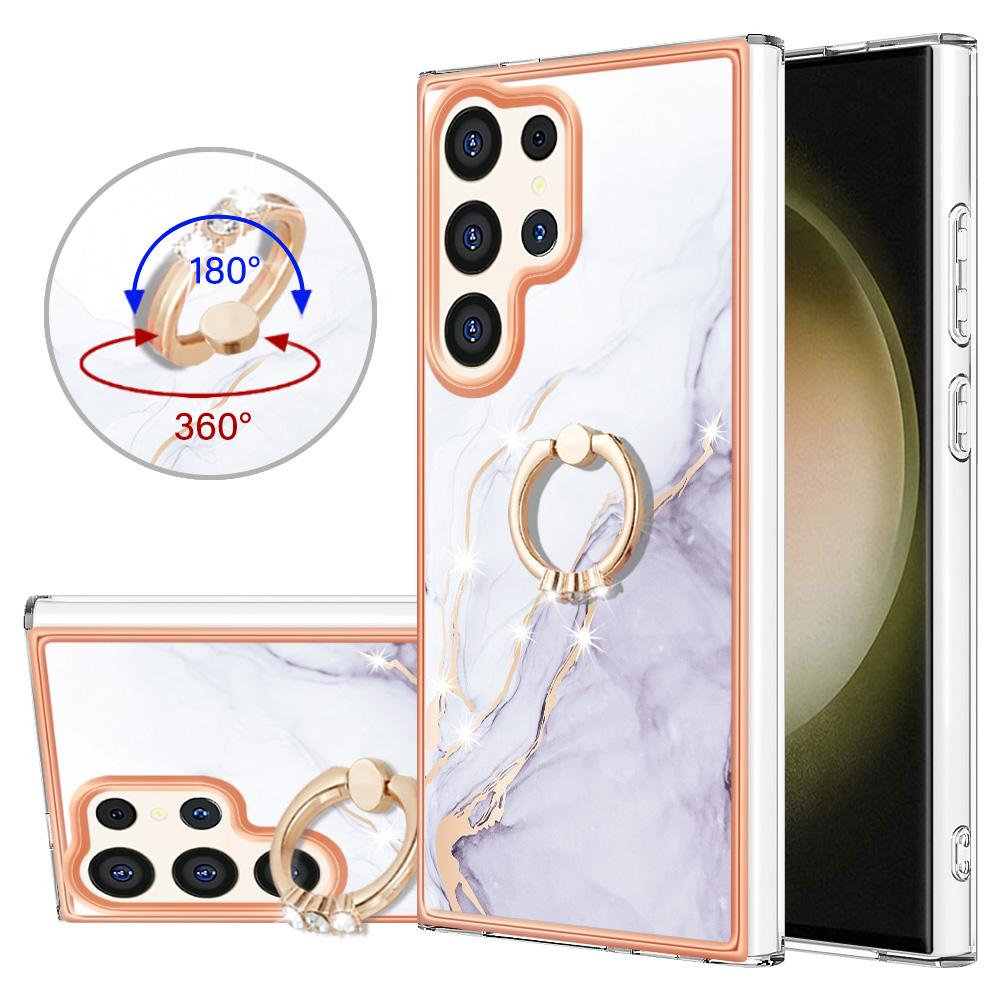 For Samsung Galaxy S24 Ultra Case with Ring Kickstand Marble Pattern Electroplating TPU Back Cover Green 003
For Samsung Galaxy S24 Ultra Case with Ring Kickstand Marble Pattern Electroplating TPU Back Cover Green 003