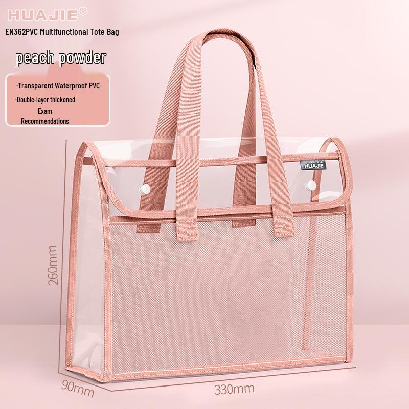Huajie Transparent Handheld Document and Exam File Bag рожевий/персиковий
Huajie Transparent Handheld Document and Exam File Bag рожевий/персиковий