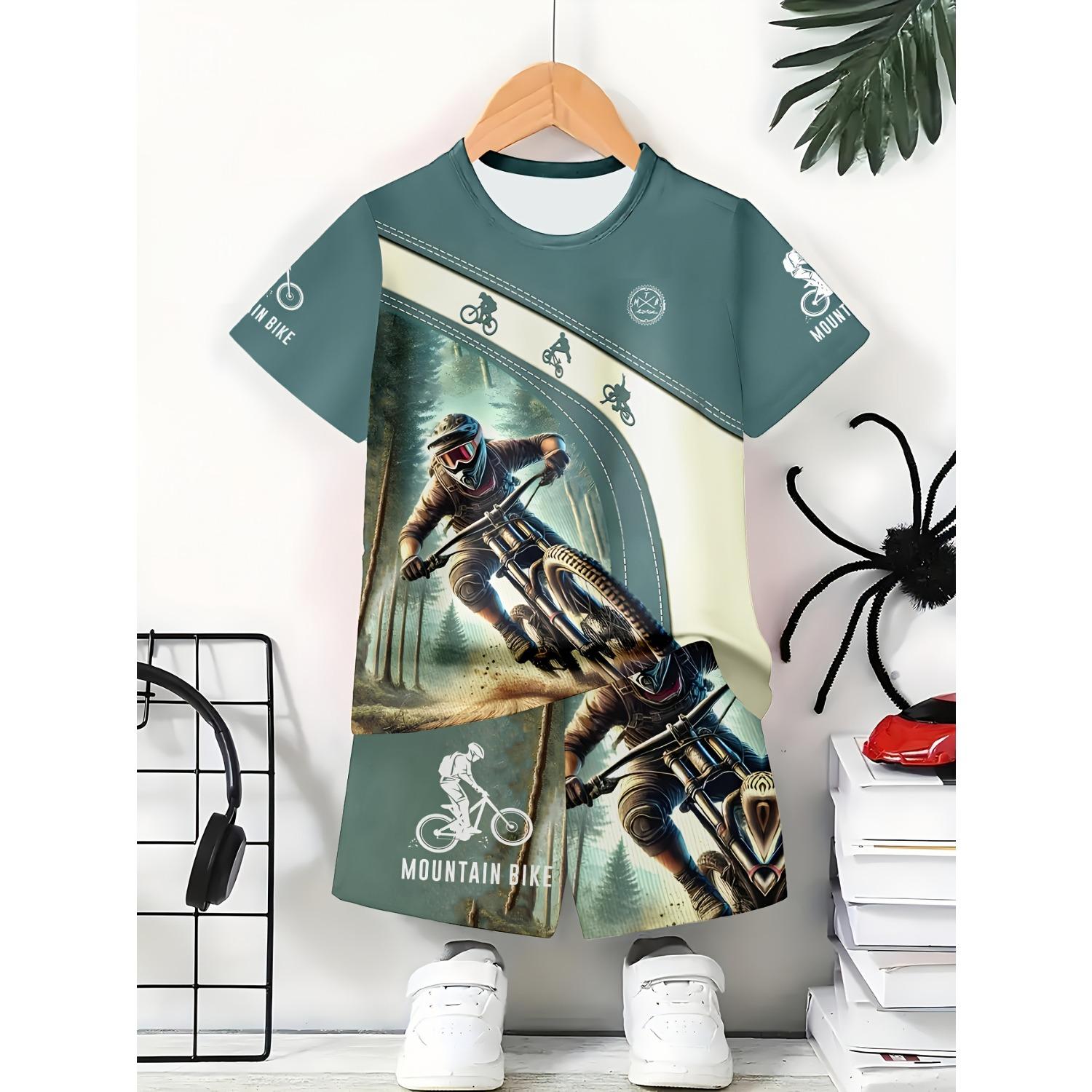 Boys fashionable 3D printed casual pullover short sleeved shorts T-shirt, outdoor sports T-shirt shorts set, suitable for outdoor wear 13-14 Years
Boys fashionable 3D printed casual pullover short sleeved shorts T-shirt, outdoor sports T-shirt shorts set, suitable for outdoor wear 13-14 Years