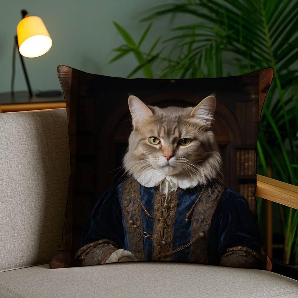 Quirky Elegant And Luxurious Crown Cat Pillow Case Sofa And Living Room Decorative Cushion Covers Dust-proof And Mite-proof F 12x12Inch
Quirky Elegant And Luxurious Crown Cat Pillow Case Sofa And Living Room Decorative Cushion Covers Dust-proof And Mite-proof F 12x12Inch