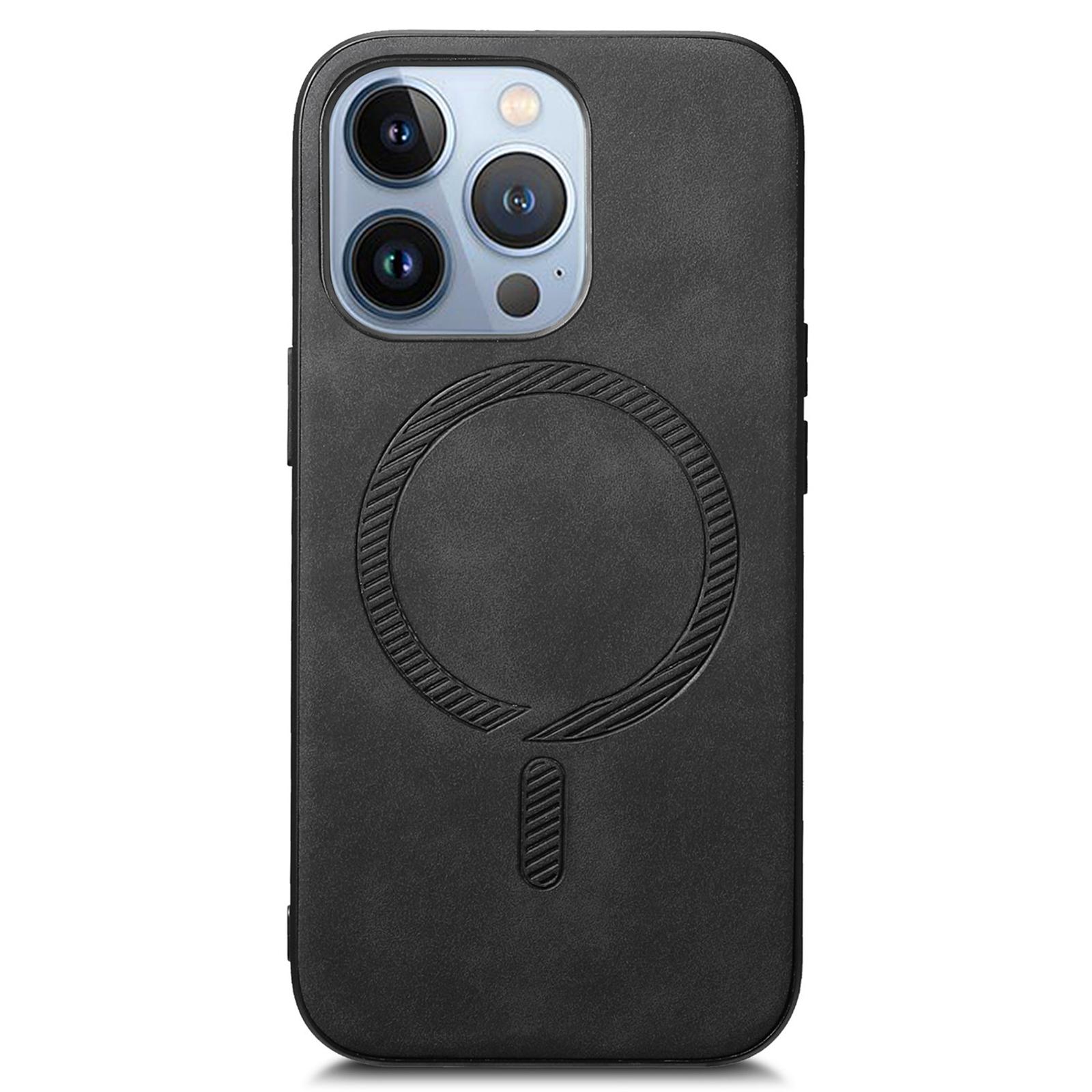 For iPhone 13 Pro Leather Back Case Compatible with MagSafe Skin-touch Phone Cover Black
For iPhone 13 Pro Leather Back Case Compatible with MagSafe Skin-touch Phone Cover Black