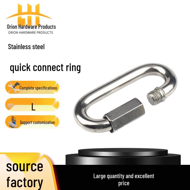 304 Stainless Steel Carabiner Chain Buckle for Pet Rings 5mm
304 Stainless Steel Carabiner Chain Buckle for Pet Rings 5mm