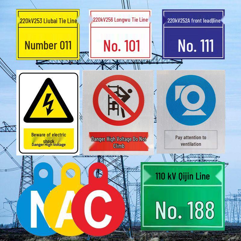 Stainless Steel Safety Warning Sign with Enamel Finish for Phase Sequence and Pole Number Identification
Stainless Steel Safety Warning Sign with Enamel Finish for Phase Sequence and Pole Number Identification