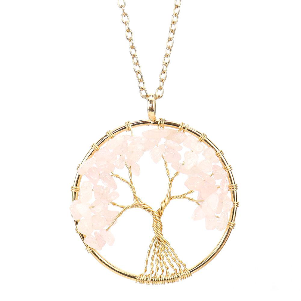 Color Retaining Gold Handmade Winding Natural Crystal Gravel Tree Root Tree Of Life Necklace N103
Color Retaining Gold Handmade Winding Natural Crystal Gravel Tree Root Tree Of Life Necklace N103