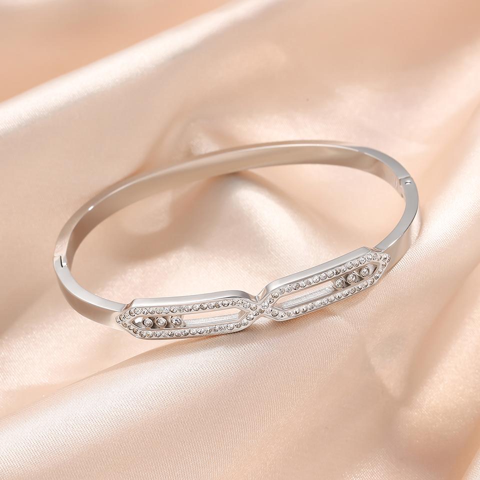 Htpwe Браслет из нержавеющей стали в форме кристалла с цирконием, полый, женский, с покрытием из 18-каратного золота, парный, праздничный подарок, браслет для вечеринки, циркон
Htpwe Браслет из нержавеющей стали в форме кристалла с цирконием, полый, женский, с покрытием из 18-каратного золота, парный, праздничный подарок, браслет для вечеринки, циркон