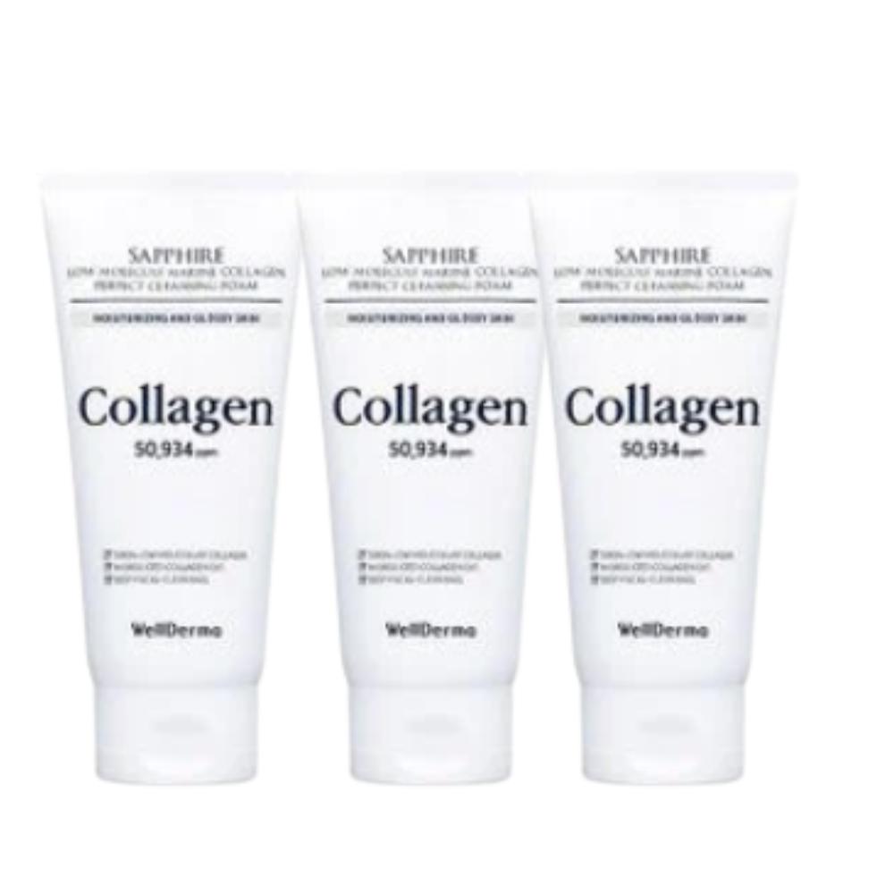 WellDerma / Sapphire Low Molecule Collagen Perfect Cleansing Foam / 150g 2+1 Set / Deep Cleansing & Firming / Made in Korea
WellDerma / Sapphire Low Molecule Collagen Perfect Cleansing Foam / 150g 2+1 Set / Deep Cleansing & Firming / Made in Korea
