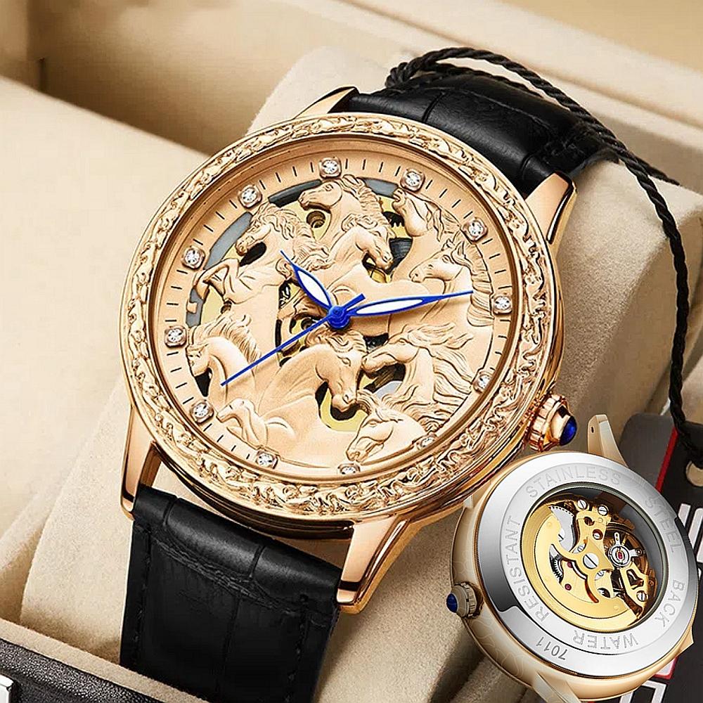 Роскошные мужские часы от ведущего бренда, часы со скульптурой лошади, мужские автоматические механические часы с полым механизмом, деловые часы золотой/ярко-розовый
Роскошные мужские часы от ведущего бренда, часы со скульптурой лошади, мужские автоматические механические часы с полым механизмом, деловые часы золотой/ярко-розовый