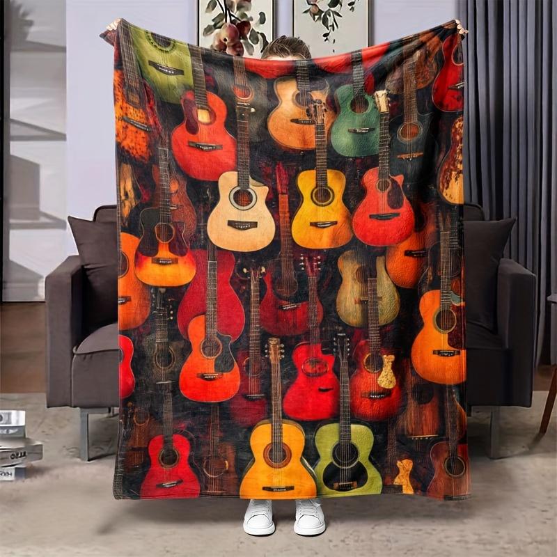 Colorful Guitar Blanket - Soft Cozy Throw with Vibrant Acoustic Guitars, Perfect for Music Lovers, Unique Home Decor Gift 75x90cm
Colorful Guitar Blanket - Soft Cozy Throw with Vibrant Acoustic Guitars, Perfect for Music Lovers, Unique Home Decor Gift 75x90cm
