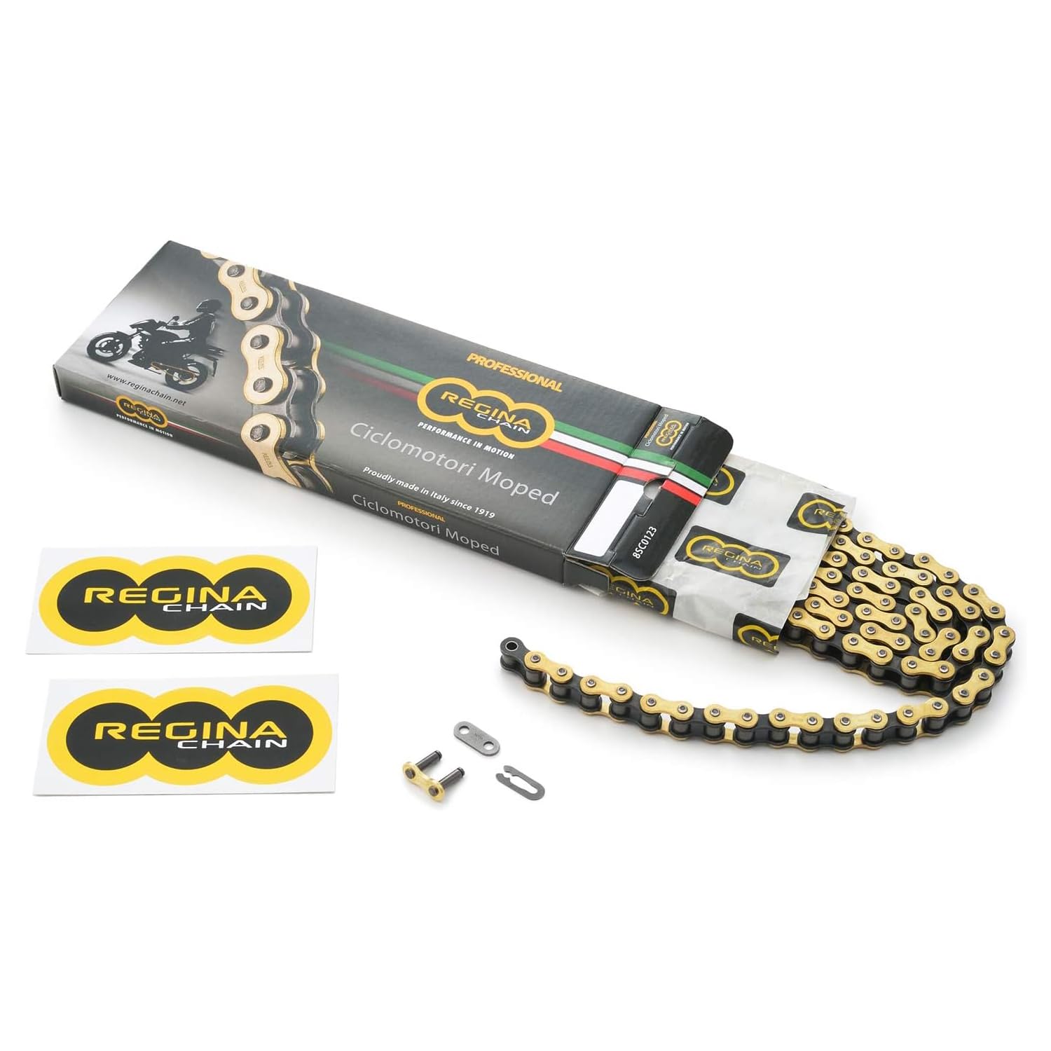 REGINA Daytona Motorcycle Gold Chain Clip Joint Included Link Hunter 428-108 Cub/CT125 золотий
REGINA Daytona Motorcycle Gold Chain Clip Joint Included Link Hunter 428-108 Cub/CT125 золотий