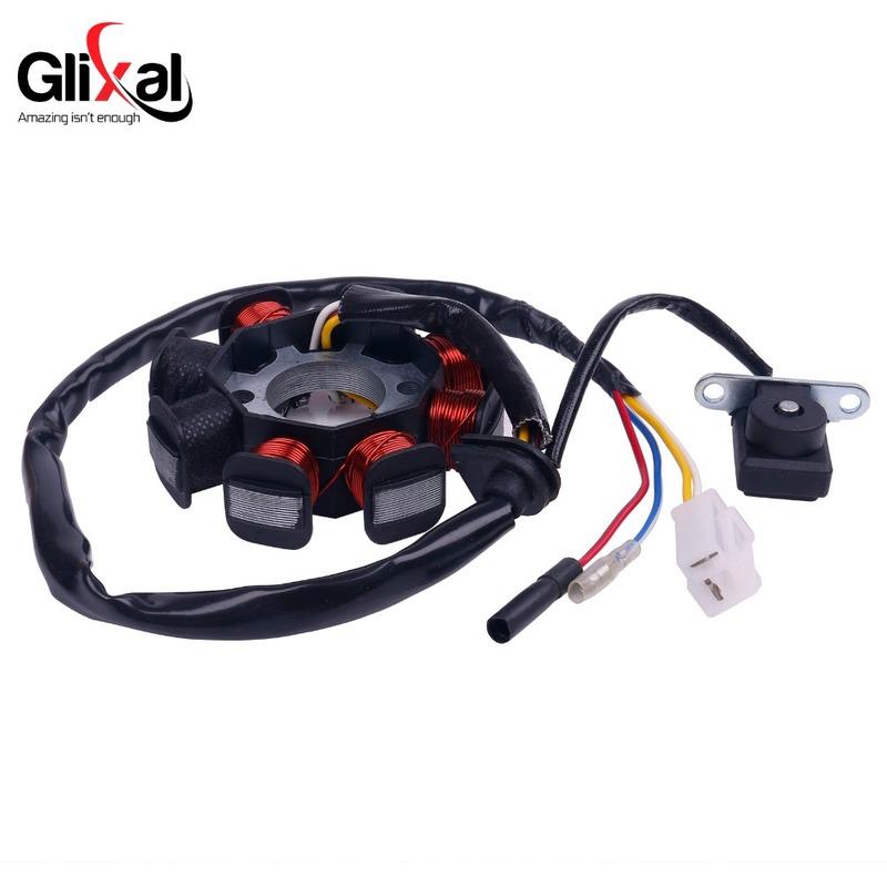 Glixal GY6 49cc 50cc 8-coil Magneto Alternator Stator for 139QMB 139QMA Chinese Scooter Moped Engine (Dual Ignition Coils)
Glixal GY6 49cc 50cc 8-coil Magneto Alternator Stator for 139QMB 139QMA Chinese Scooter Moped Engine (Dual Ignition Coils)