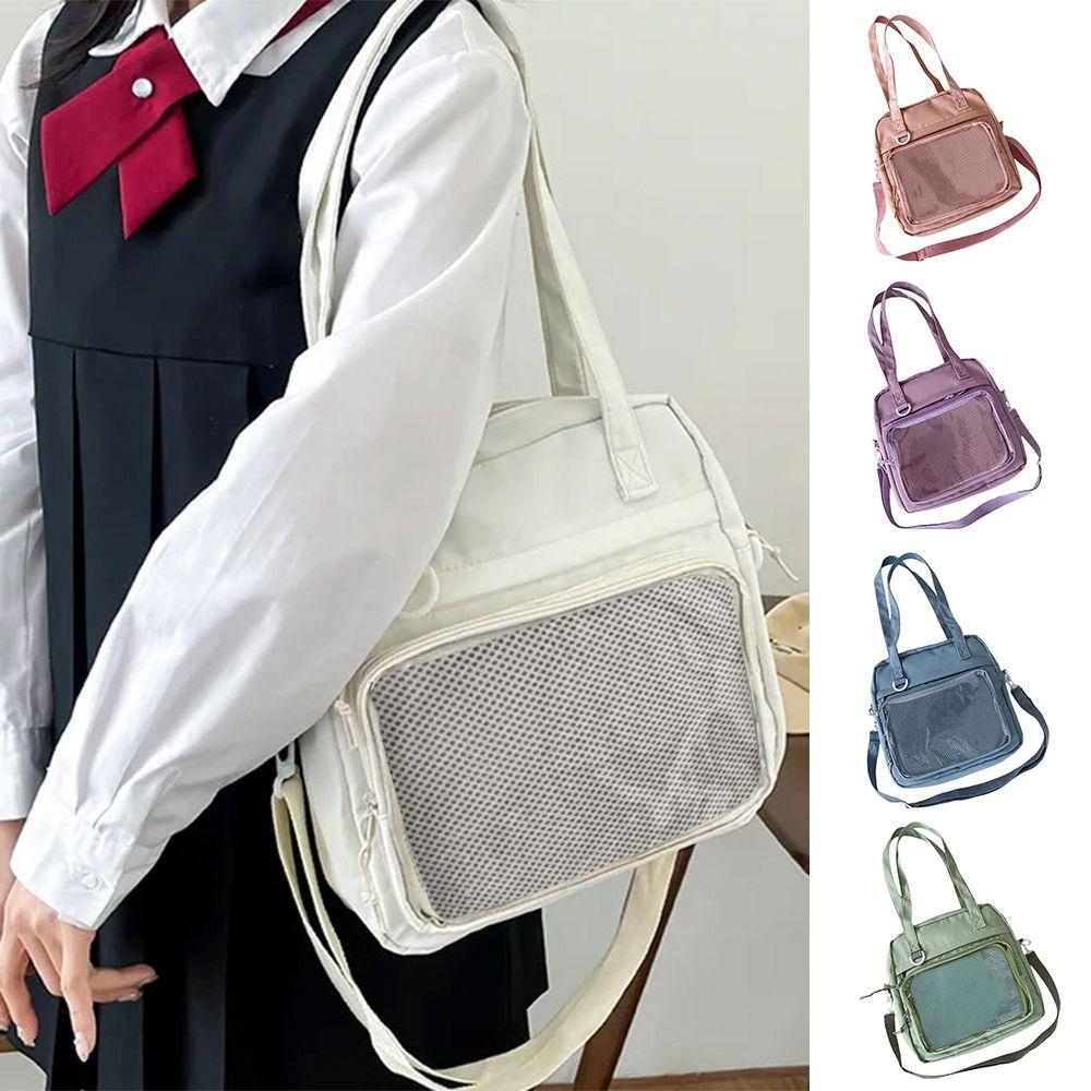 Solid Color Crossbody Bags Large-capacity JK Bag Japanese Nylon Handbags Girls рожевий
Solid Color Crossbody Bags Large-capacity JK Bag Japanese Nylon Handbags Girls рожевий