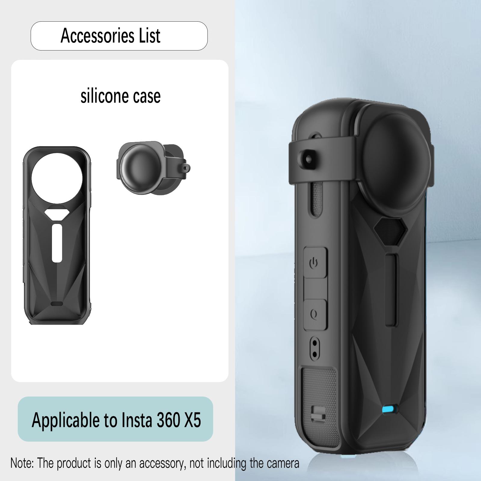 Подходит для силиконового защитного чехла камеры Insta 360X5 и защитного стекла для ПК, защитной пленки для экрана
Подходит для силиконового защитного чехла камеры Insta 360X5 и защитного стекла для ПК, защитной пленки для экрана