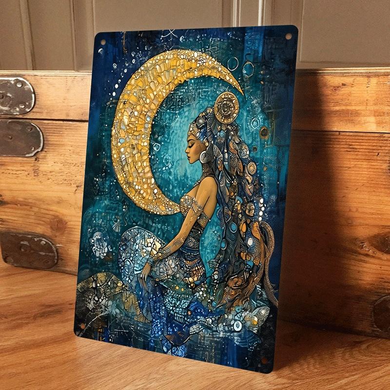 1 piece: Mysterious Moon Goddess Totem Tin Painting, Middle Eastern Style Art Decorative Plaque, Living Room/Entrance Wall Decor
1 piece: Mysterious Moon Goddess Totem Tin Painting, Middle Eastern Style Art Decorative Plaque, Living Room/Entrance Wall Decor