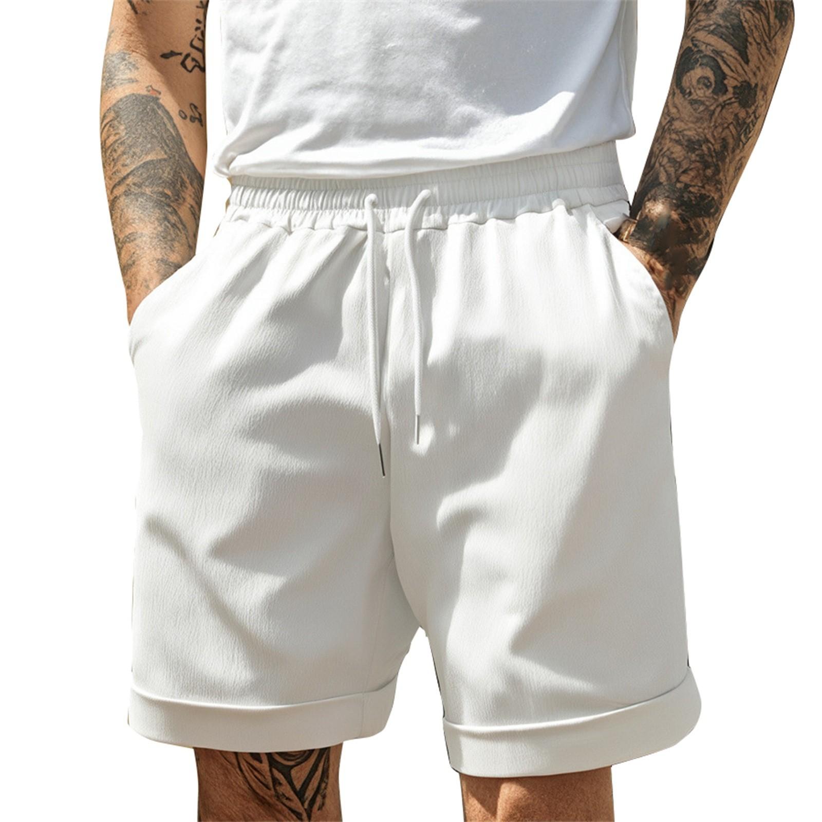 Мужские летние однотонные повседневные спортивные быстросохнущие дышащие шорты L белый
Мужские летние однотонные повседневные спортивные быстросохнущие дышащие шорты L белый