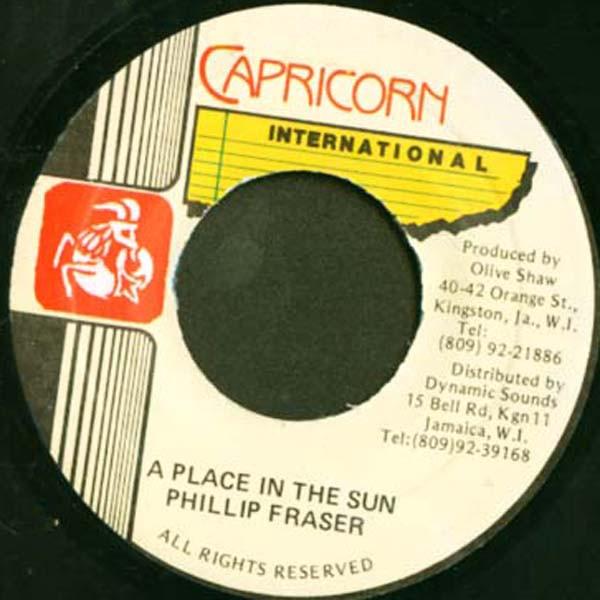 7inch Record PHILLIP FRASER A Place In The Sun NONE Capricorn Inter Jamaica Reggae Ska Dub Used
7inch Record PHILLIP FRASER A Place In The Sun NONE Capricorn Inter Jamaica Reggae Ska Dub Used