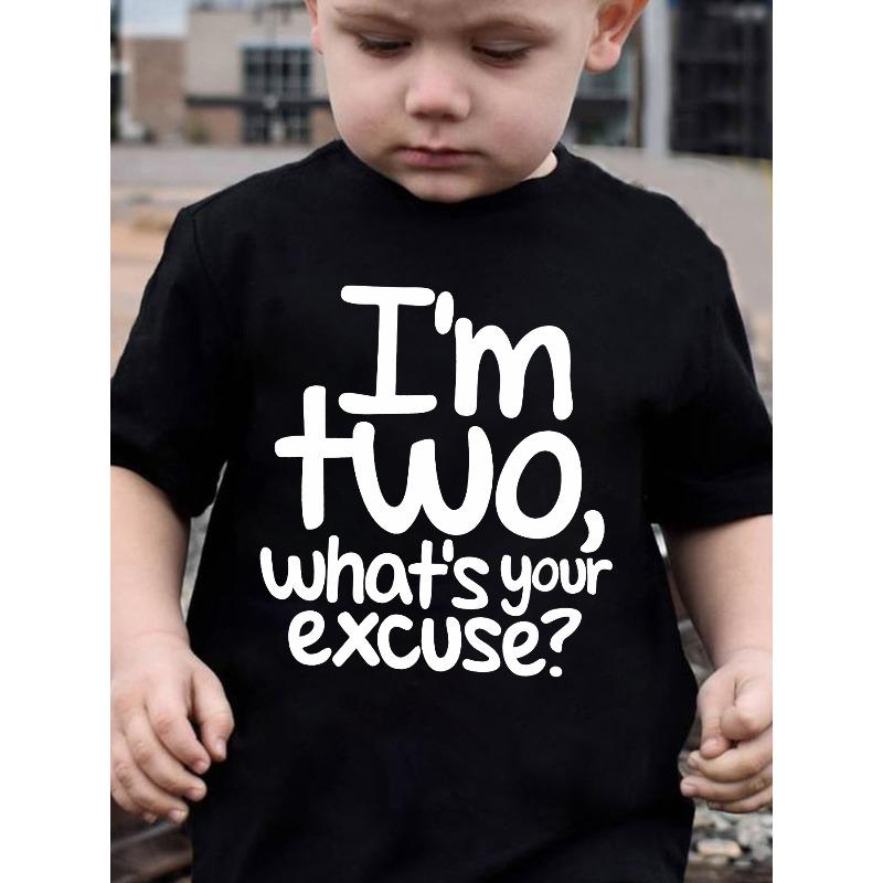 European sizes Summer Boys Stylish Short-Sleeve T-Shirt with The Print I M Two, What S Your Excuse for Outdoor Casual Wear 98cm чёрный
European sizes Summer Boys Stylish Short-Sleeve T-Shirt with The Print I M Two, What S Your Excuse for Outdoor Casual Wear 98cm чёрный