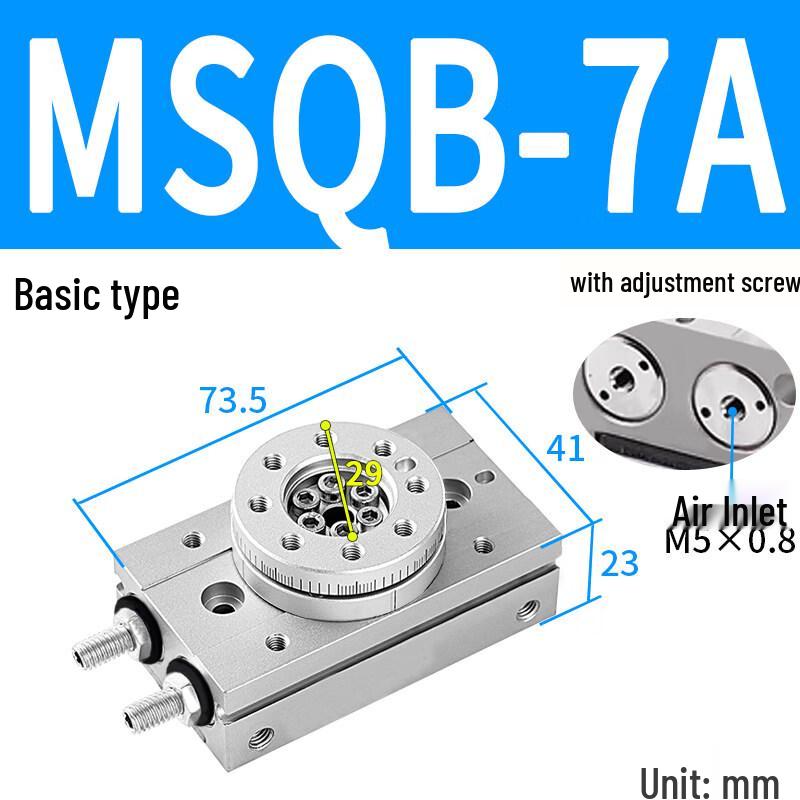 YunDuo MSQB-7A Pneumatic Rotary Swing Cylinder
YunDuo MSQB-7A Pneumatic Rotary Swing Cylinder