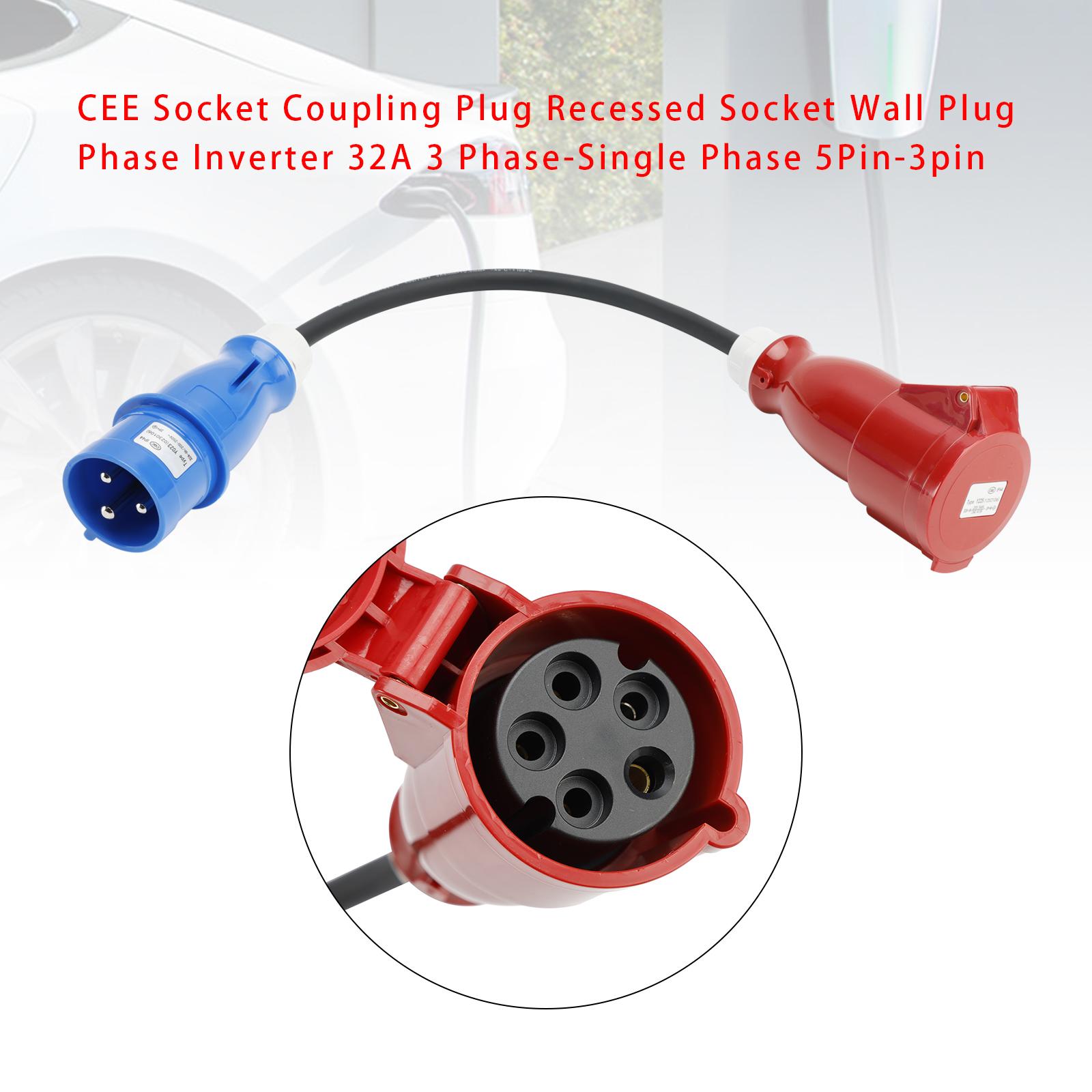 CEE Socket Coupling Plug Recessed Socket Phase Inverter 32A 3 Phase to Single
CEE Socket Coupling Plug Recessed Socket Phase Inverter 32A 3 Phase to Single
