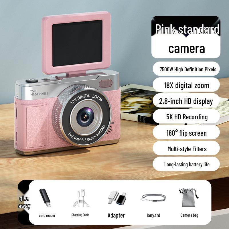 Retro 5K Mirrorless Digital Camera with Flip Screen & HD CCD for Selfies
Retro 5K Mirrorless Digital Camera with Flip Screen & HD CCD for Selfies