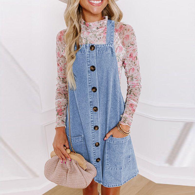 Fall 2025 New Arrival Vintage Strap Denim Dress Women s Fashion Fashion Loose Single-Breasted Design Short Skirt for Women Light blue P804 XL code fits (70.00 kg-75.00 kg
Fall 2025 New Arrival Vintage Strap Denim Dress Women s Fashion Fashion Loose Single-Breasted Design Short Skirt for Women Light blue P804 XL code fits (70.00 kg-75.00 kg