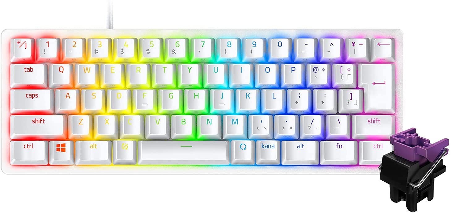 Razer Huntsman Mini JP Мала ігрова клавіатура Clicky Optical Switch Japanese Layout Layout Mercury White White Optical Switch Ultra High Speed
Razer Huntsman Mini JP Мала ігрова клавіатура Clicky Optical Switch Japanese Layout Layout Mercury White White Optical Switch Ultra High Speed