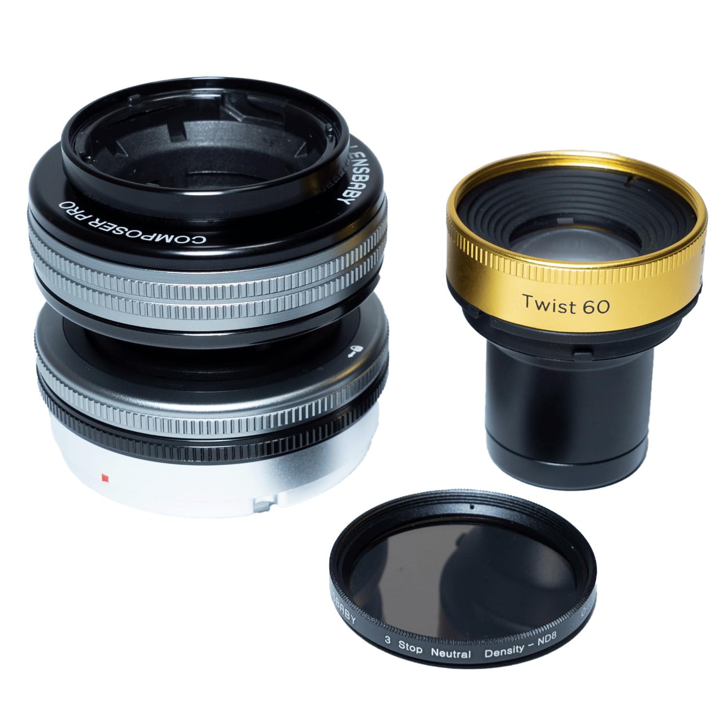 Lensbaby Tilt Lens Composer Pro II Twist 60 ND Filter for Fujifilm Focal Length 60mm 028661 + & X-Mount, F2.5
Lensbaby Tilt Lens Composer Pro II Twist 60 ND Filter for Fujifilm Focal Length 60mm 028661 + & X-Mount, F2.5