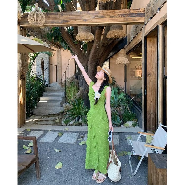 Yellow NORA STUDIO Green Waist Floral Dress Women s Summer Design Temperament Skinny Long Skirt S
Yellow NORA STUDIO Green Waist Floral Dress Women s Summer Design Temperament Skinny Long Skirt S