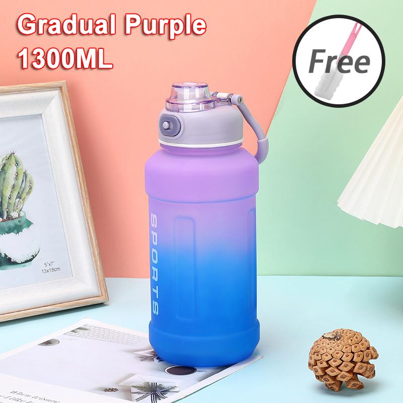 1300 мл чайник, меняющий цвет, матовая пластиковая чашка с трубочкой, спортивная переносная чашка для воды 1300ml