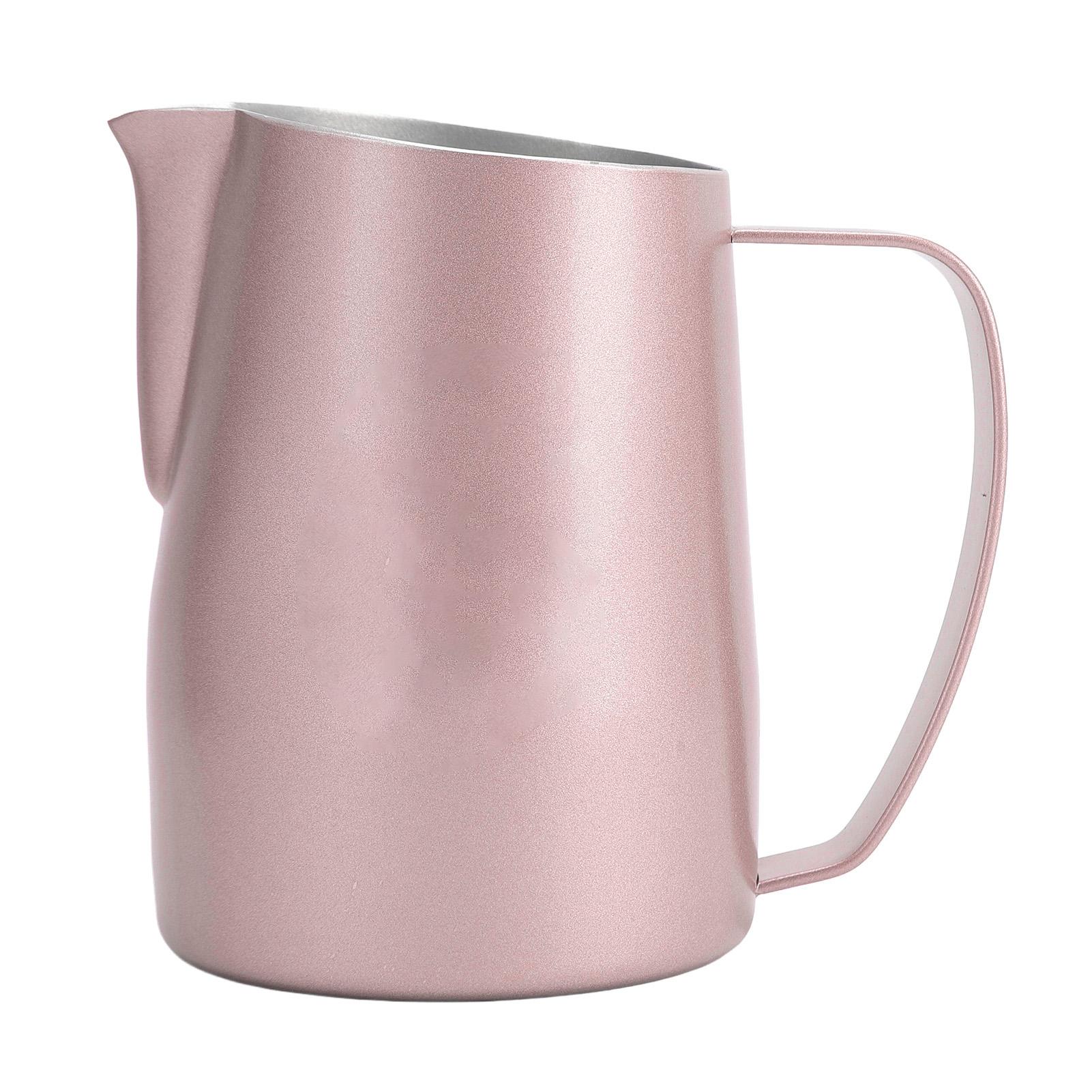 Milk Frother Cup Professional Stylish Exquisite Slanted Mouth Stainless Steel Milk Frothing Pitcher Glossy Pink
Milk Frother Cup Professional Stylish Exquisite Slanted Mouth Stainless Steel Milk Frothing Pitcher Glossy Pink