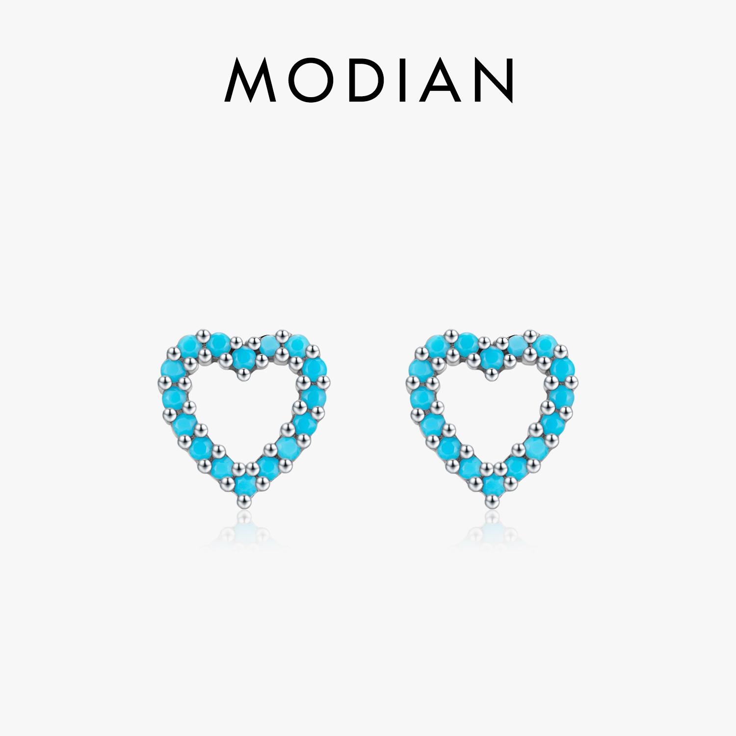 Modian Eenvoudige 925 Sterling Zilveren Prachtige Romantische Turquoise Harten Oorknopjes Voor Vrouwen Verjaardagscadeaus Sieraden
Modian Eenvoudige 925 Sterling Zilveren Prachtige Romantische Turquoise Harten Oorknopjes Voor Vrouwen Verjaardagscadeaus Sieraden
