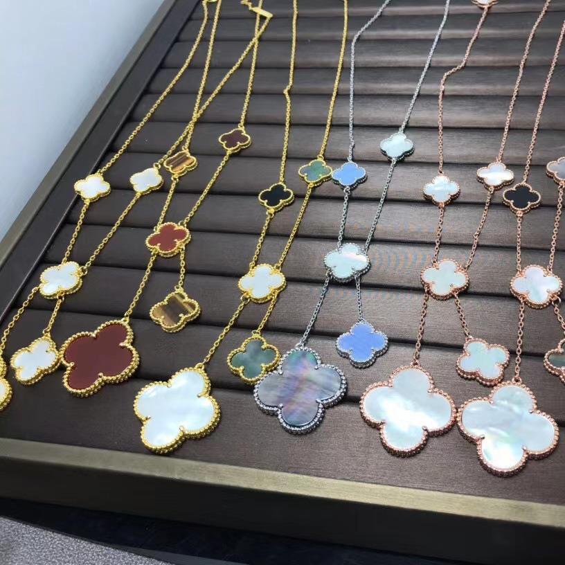 High-Grade 18k Four-Leaf Clover Necklace Asymmetrical 6 Flowers Collarbone Chain Natural Mother-Of-Pearl Fashion Necklace
High-Grade 18k Four-Leaf Clover Necklace Asymmetrical 6 Flowers Collarbone Chain Natural Mother-Of-Pearl Fashion Necklace