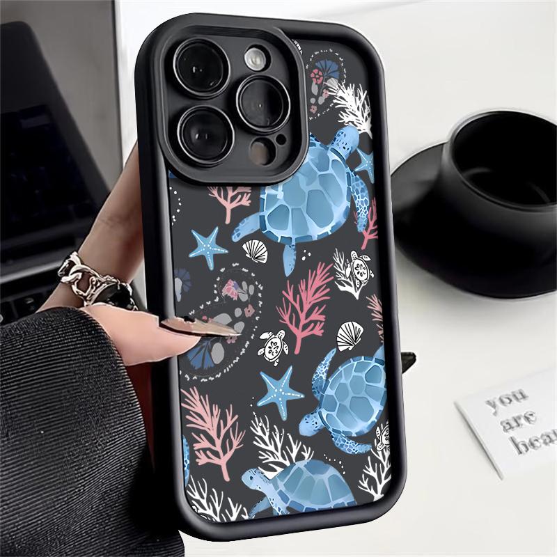 Для iPhone 16 Pro Max 16E 15 14 Pro 13 12 11 чехол для телефона с рисунком коралловой черепахи, противоударный мягкий защитный чехол из ТПУ для линз, противоударный матовый чехол на заднюю панель iPhone 16E чёрный
Для iPhone 16 Pro Max 16E 15 14 Pro 13 12 11 чехол для телефона с рисунком коралловой черепахи, противоударный мягкий защитный чехол из ТПУ для линз, противоударный матовый чехол на заднюю панель iPhone 16E чёрный