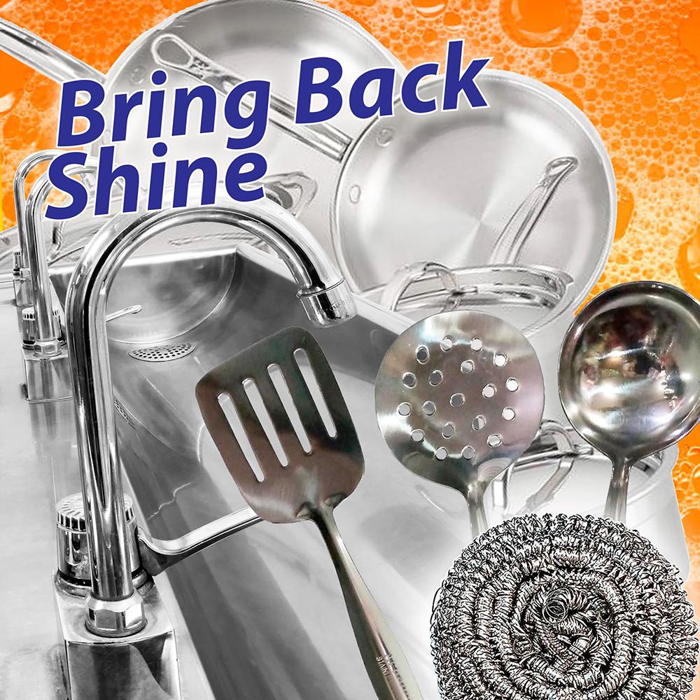 4Pcs Stainless Steel Cleaning Balls Kitchen Washing Pots Pans Rust Removal Wire Steel Brush Scrubber Type A
4Pcs Stainless Steel Cleaning Balls Kitchen Washing Pots Pans Rust Removal Wire Steel Brush Scrubber Type A