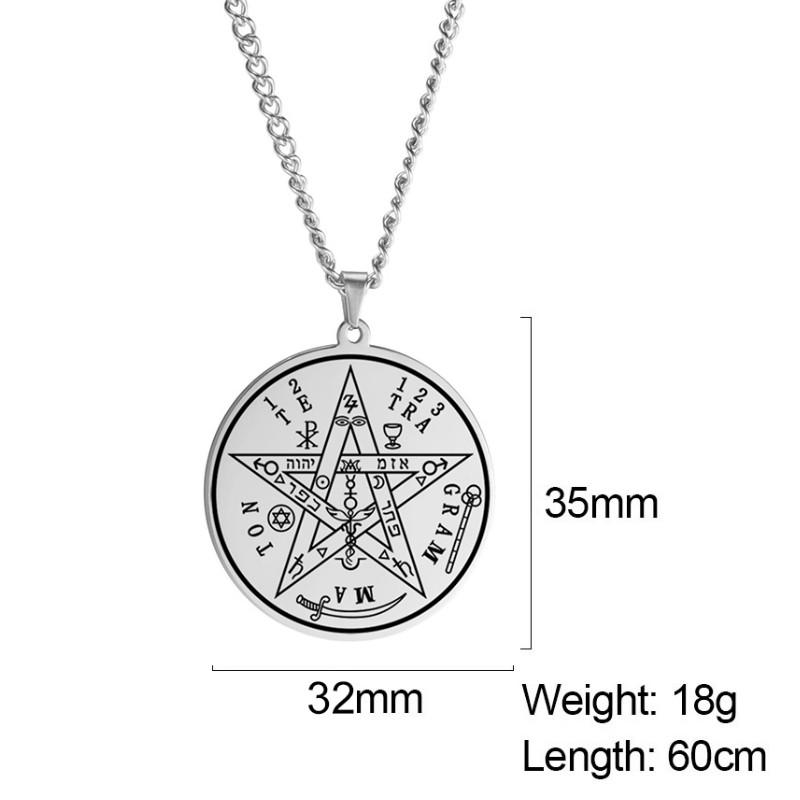 Dawapara Tetragrammaton Pentacle Necklace Magical Pentagram Protection Amulet Ancient Power Name of God Stainless Steel Jewelry
Dawapara Tetragrammaton Pentacle Necklace Magical Pentagram Protection Amulet Ancient Power Name of God Stainless Steel Jewelry
