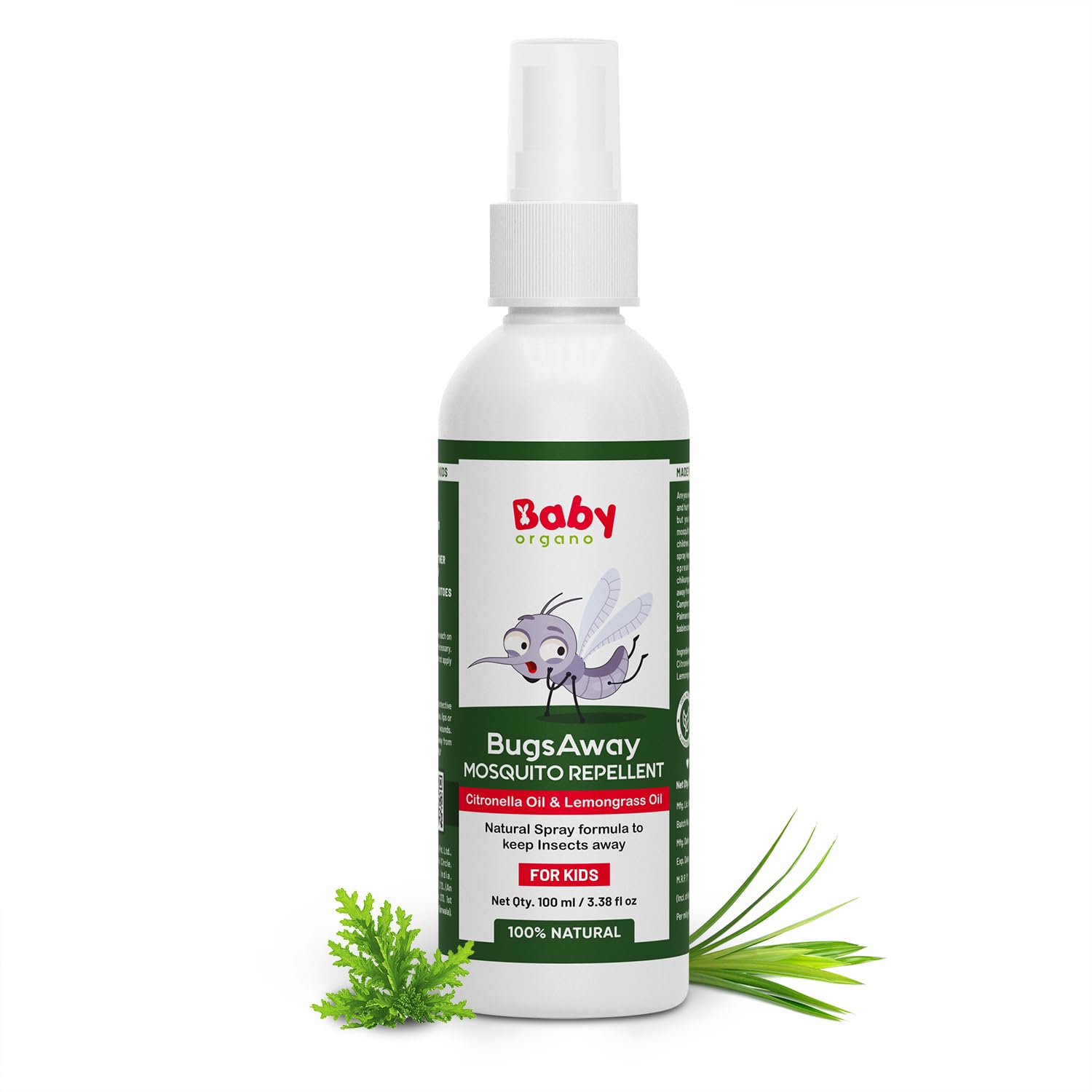 Babyorgano Mosquito Repellent Spray for Babies | 100% Protection from Mosquitoes, Fleas & Ants | Eucalyptus | 6+ months | 100ml
Babyorgano Mosquito Repellent Spray for Babies | 100% Protection from Mosquitoes, Fleas & Ants | Eucalyptus | 6+ months | 100ml
