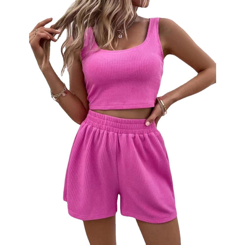 Summer Fresh Sweet Girls Knitted Sleeveless Two Piece Set, Solid Color Casual Fashion Outfit for Women S
Summer Fresh Sweet Girls Knitted Sleeveless Two Piece Set, Solid Color Casual Fashion Outfit for Women S